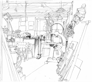 dessin de l'atelier de sculpture de Boisard rue de la voute porte de Vincennes Paris 2012