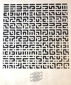 100 traces sélectionnées peinte sur toile libre