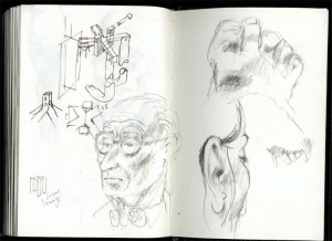 carnet de croquis divers avec Le Corbusier