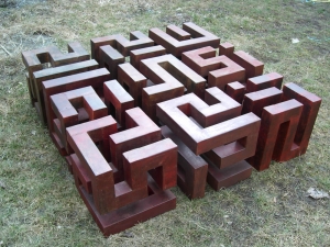 9 cubes labyrinthes regroupés
