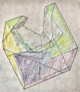 tracé avec rehaut de couleurs