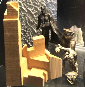 ébauche, découpes machine et collage pour projet monumental