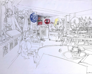 atelier du graphiste Gérard Paris-Clavel ivry1997