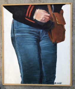 hanches N°2 peinture néo/hyper-réaliste 50x50 Paris 1978