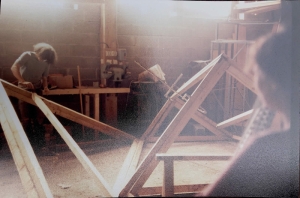 charpente structure pour installation au plateau Beaubourg à Paris, Fontenay sous bois 1979