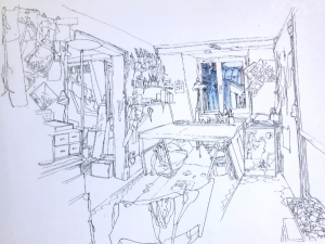 atelier de Michel Jaffrennous Paris