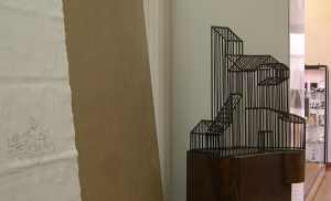 grande cage avec tracé sur toile libre