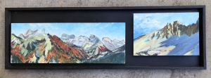 2 peintures exécutée sur le motif au village "la montagne" près Montmaur