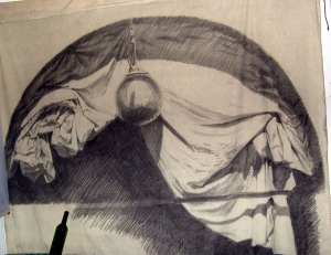 crayon sur toile 3x2m