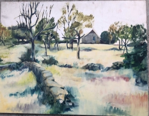 le causse de Gramat huile sur bois 70x50 1964