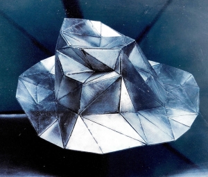 chapeau "borsalino" en facettes d' après modélisation "AMAPI"