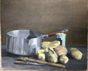 Nature morte, première peinture 70X50 en 1953