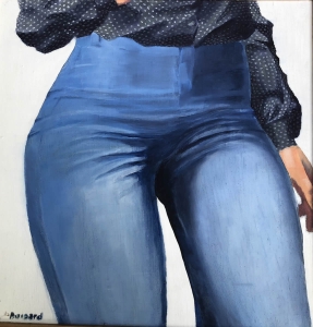 hanches N° 9 peinture invention hyper-réaliste 47x47 Paris 1981