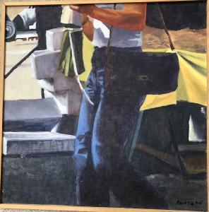 hanches N°8 peinture néo/hyper-réaliste 50x50 Paris 1980